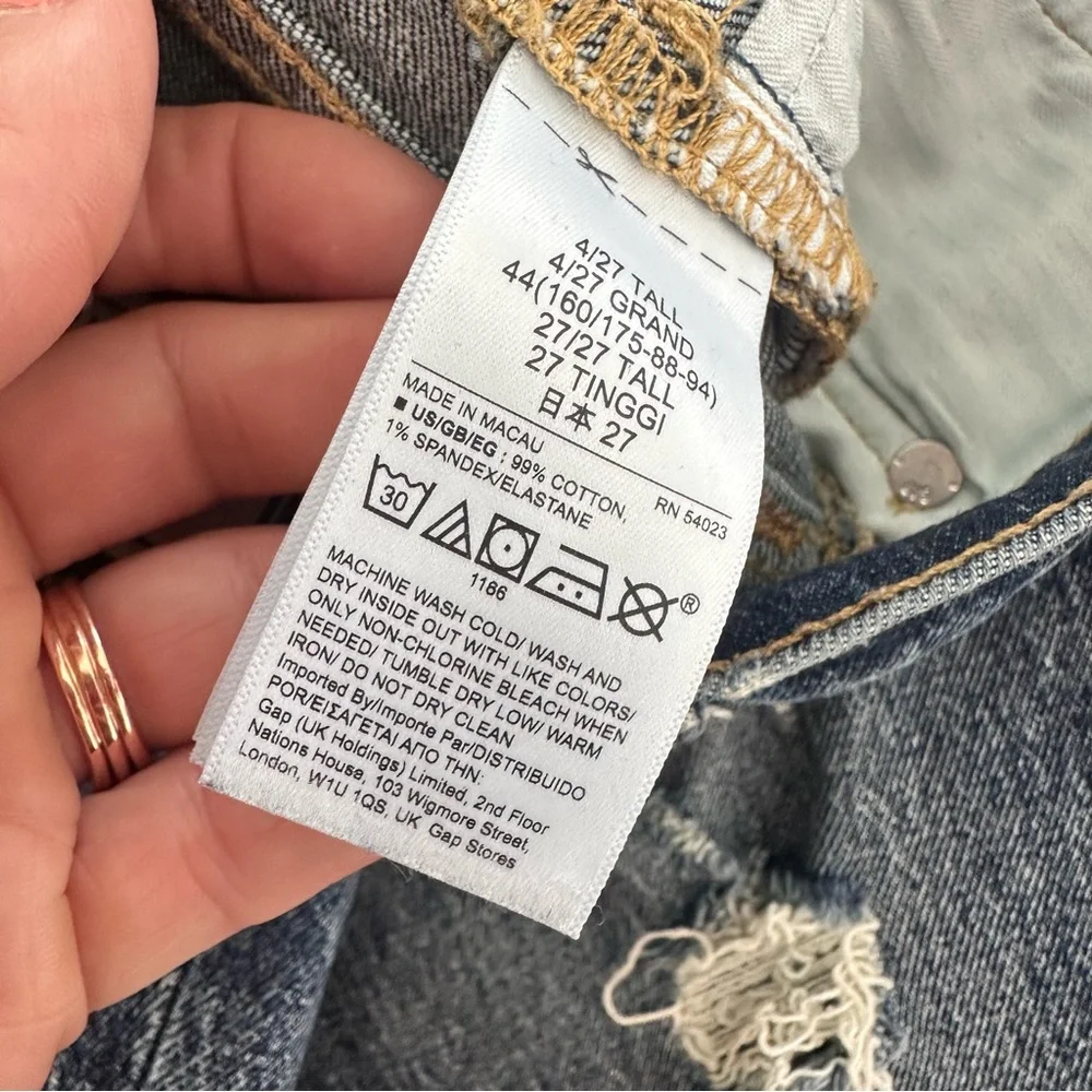 GAP Cheeky Straight High Rise Classic Blue Jeans Women’s 27 Tall